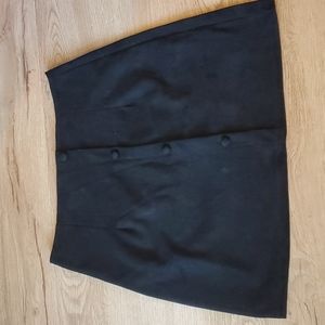 Black Suede Miniskirt, Size M